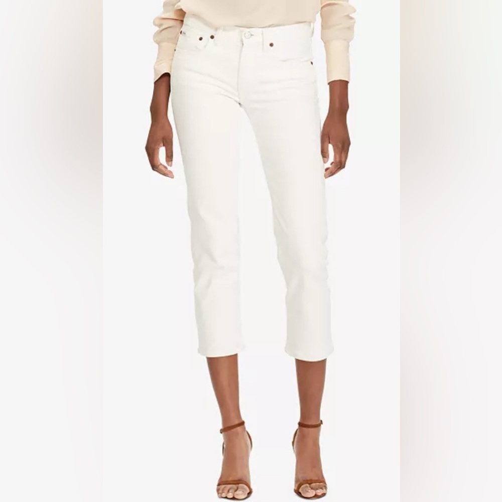 Polo by Ralph Lauren White Cropped Ankle Jeans